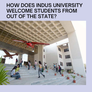 How does Indus University welcome students from out of the state